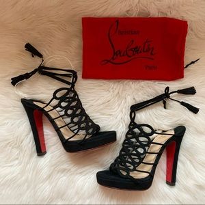 CHRISTIAN LOUBOUTIN Caged Salsbourg Suede Sandals